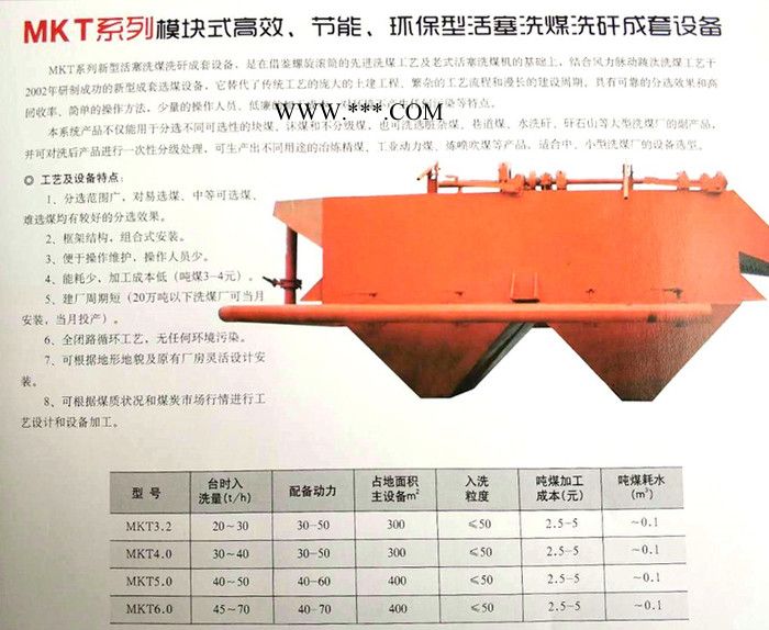 鑫福民 活塞式洗煤机 活塞式跳汰机 价格面议图8