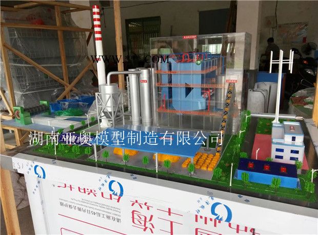亚奥定制火力发电厂生产过程灯光演示板 立式活塞式压缩机模型 煤场堆取料机 除氧器及水箱内部结构模型图2