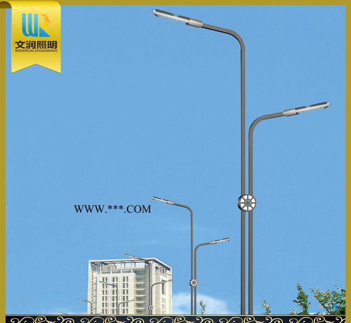 定制 双连杆高低臂路灯 双臂市电LED路灯 户外道路市电路灯图3