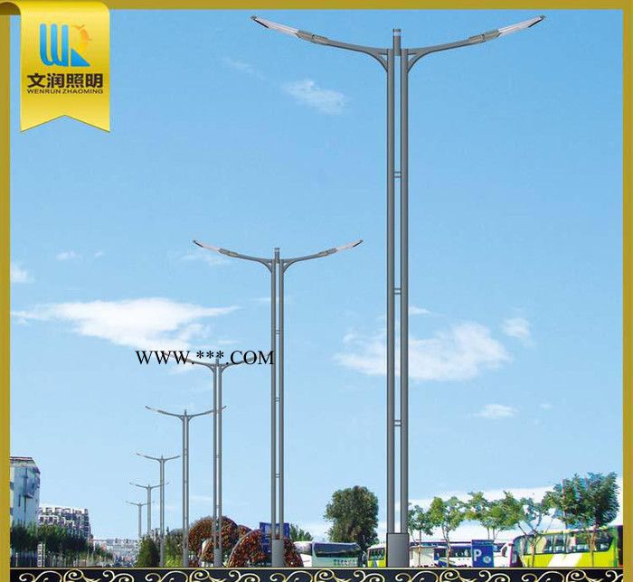 定制 道路照明双臂路灯 农村道路照明路路灯 双连杆市电路灯图3