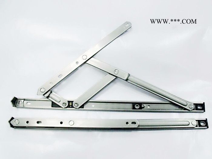 厂家批发14寸 四连杆滑撑窗撑 平开铰链 铝合金窗五金配件 不锈钢304窗撑 22槽窗撑 双支点图4