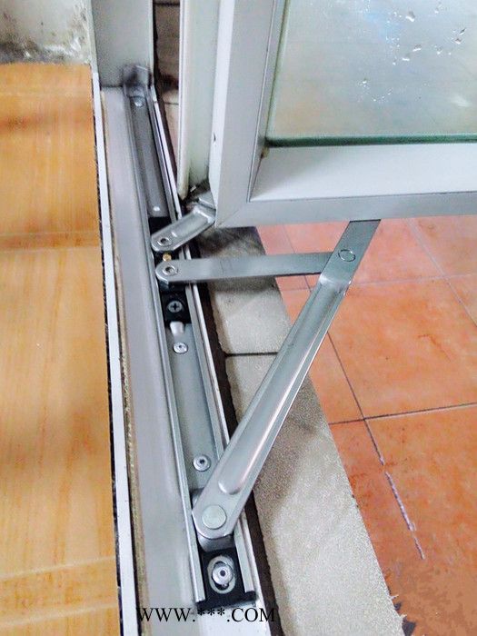 厂家批发14寸 四连杆滑撑窗撑 平开铰链 铝合金窗五金配件 不锈钢304窗撑 22槽窗撑 双支点图2