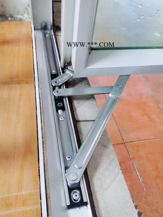 10寸 四连杆 滑撑 窗撑 平开铰链 铝合金窗五金配件 不锈钢202窗撑 22槽窗撑 双支点窗撑架 **图3