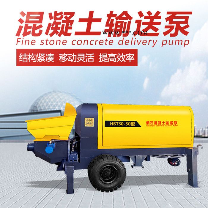 液压活塞式二次构造柱泵 液压小型细石砂浆输送泵图6