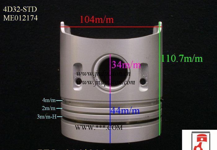 直销品质保证 活塞 三菱活塞 ME018274 4D32 汽车活塞图3