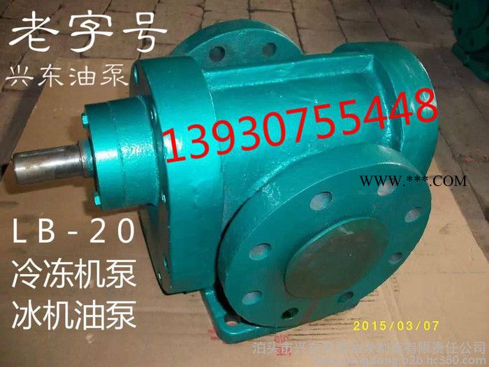 泊兴东LB系列冷冻机油泵 冰机油齿轮泵 冷冻机泵