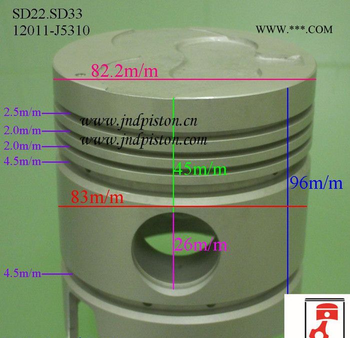 直销 品质保证 日产活塞 尼桑活塞 NISSAN SD22 汽车活塞图1