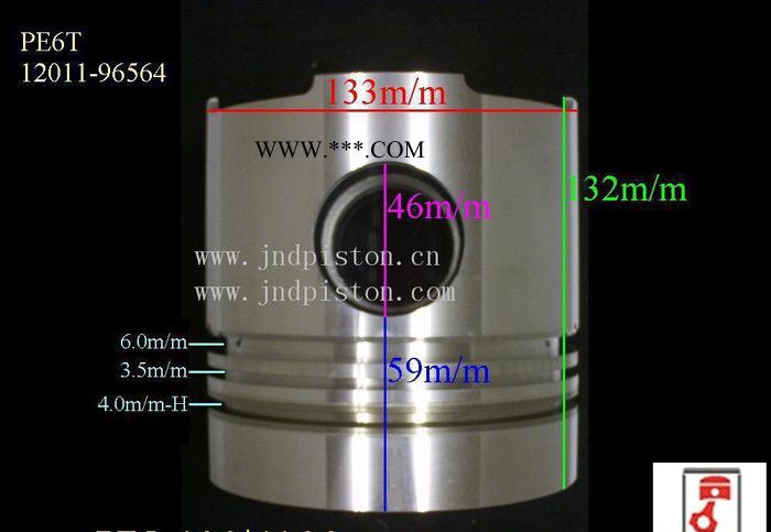 直销 品质保证 尼桑活塞 NISSAN PE6 12011-96564 活塞图2