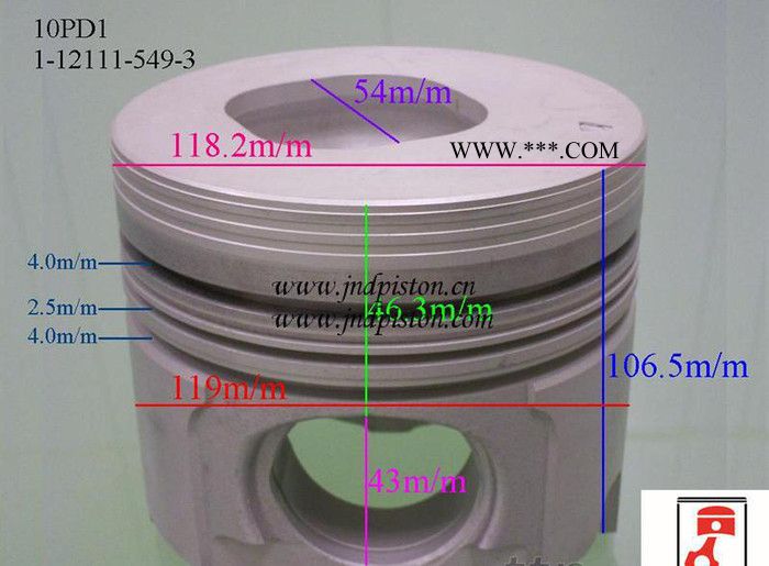 直销 品质保证 五十铃活塞 搅拌车活塞 ISUZU 10PD1图2