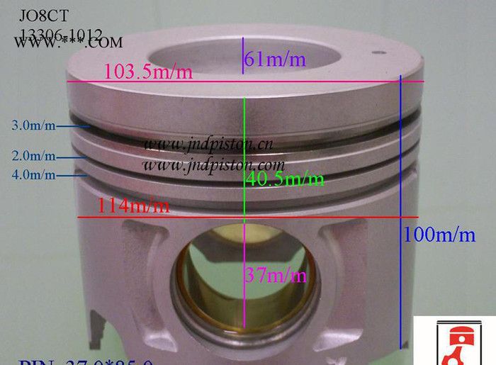直销 品质保证 日野活塞 HINO J08C 13306-1012图2