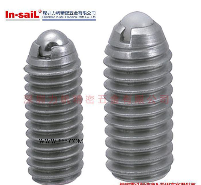 前端一字槽球头柱塞 后端六角负载可变更球头定位销 不锈钢材质图2