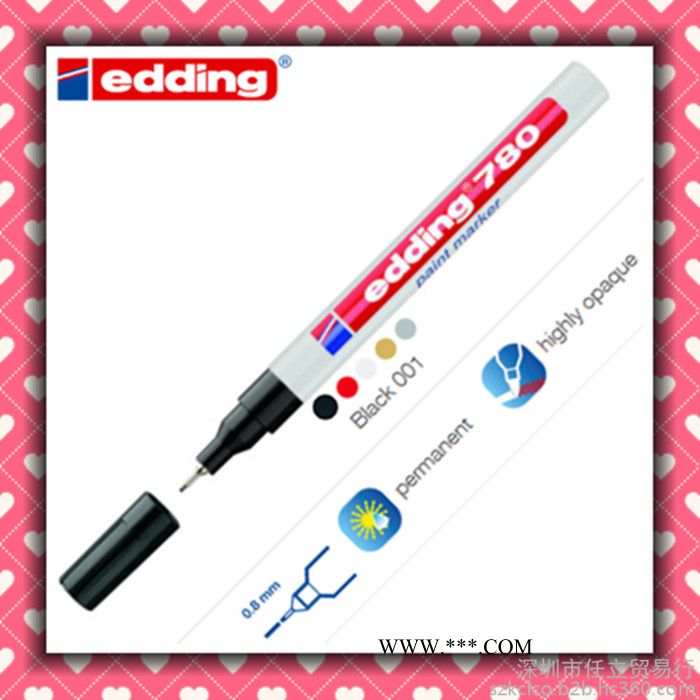 供应德国进口艾迪edding780油漆笔耐酒精耐高温不掉色金属记号补漆笔图6