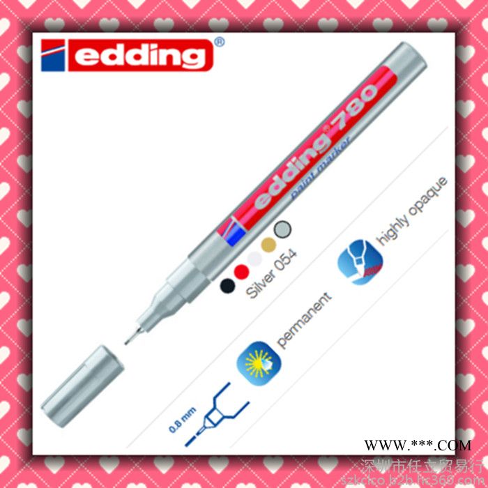 供应德国进口艾迪edding780油漆笔耐酒精耐高温不掉色金属记号补漆笔图3