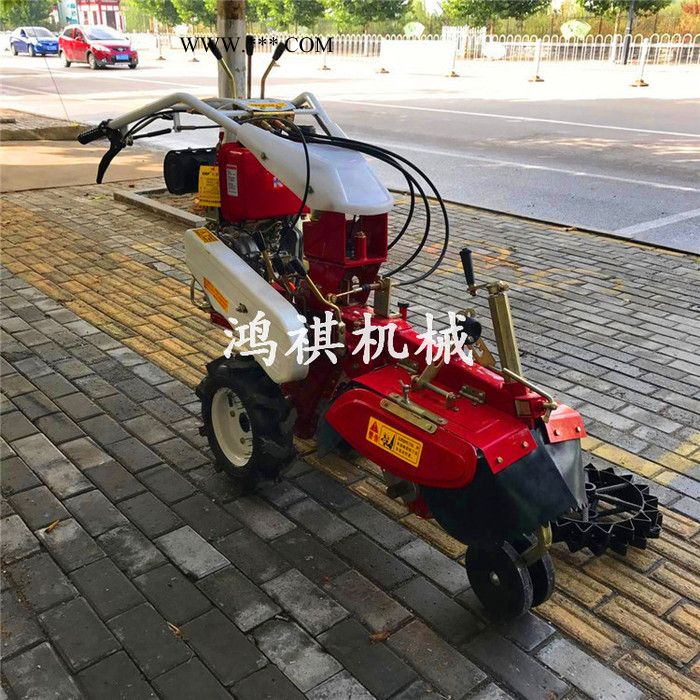 手扶式柴油开沟机 带张紧轮开沟机 鸿祺开沟机A图2