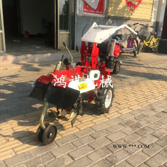 手扶式柴油开沟机 带张紧轮开沟机 鸿祺开沟机A图5