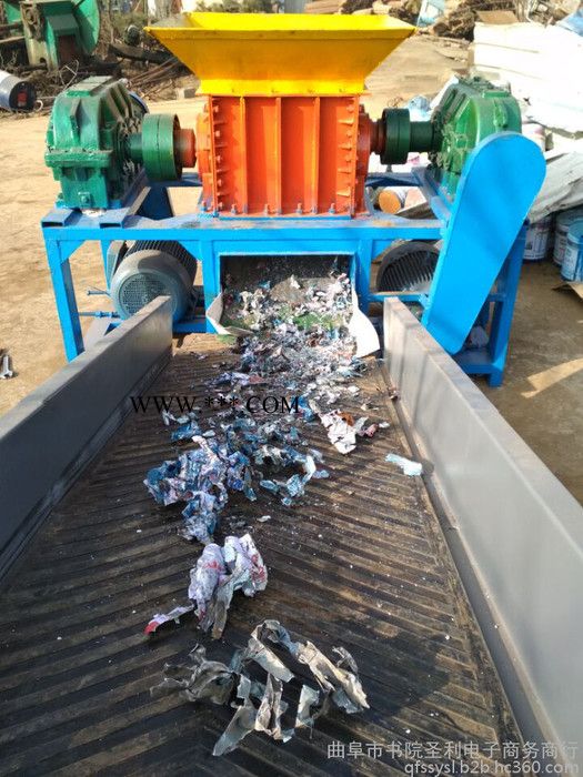 四平汽车壳双轴撕碎机效率高图4