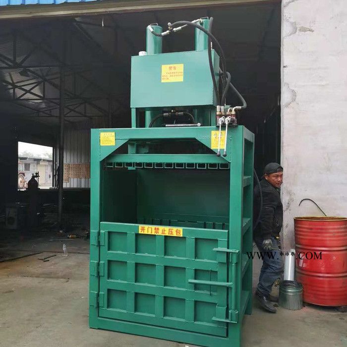 稻壳全自动压缩机 橡胶饮料瓶打包机 解体汽车壳铁皮废油桶金属原料压扁机图6