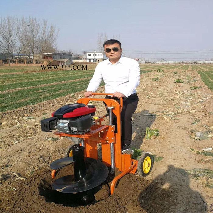 传动轴传动挖坑机  牵引式挖坑机 四轮液压挖坑机厂家图2