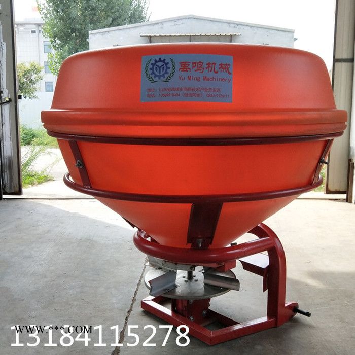 78禹鸣机械**撒肥机大容量塑料化肥抛撒机拖拉机传动轴带动撒播机防腐蚀1000斤大容量撒肥机图2