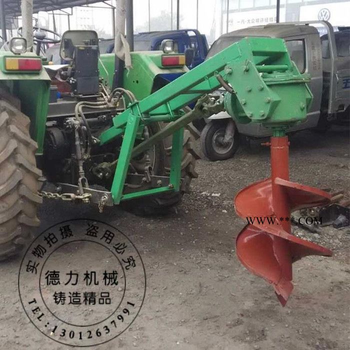 性价比高4轮车后置式挖坑机 传动轴传动大棚埋桩打洞机 工业地钻图4