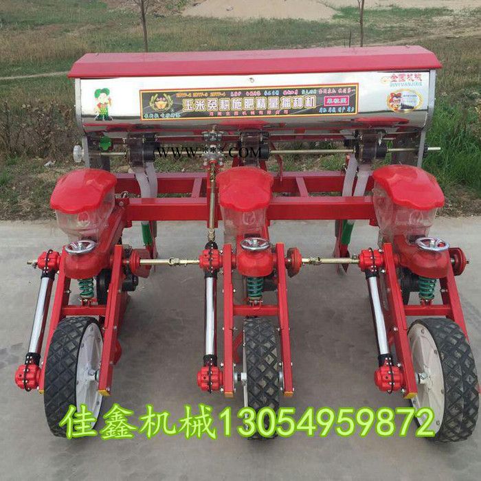 谷子高梁传动轴播种机  佳鑫3行小型蔬菜播种机图2
