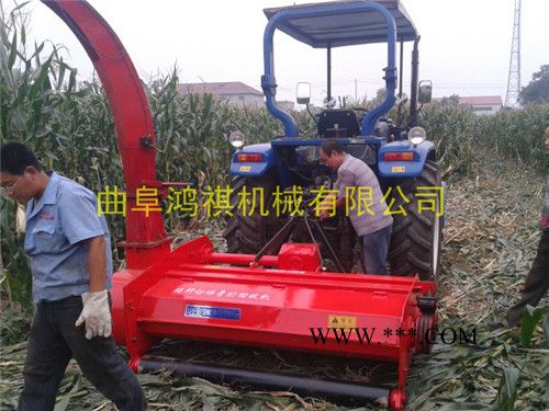 传动轴链接拖拉机秸秆回收机 鸿祺秸秆回收机 收割铡切粉碎回收机图2