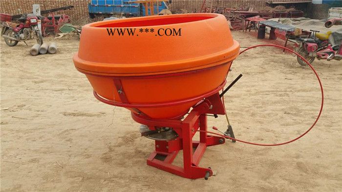 金浩CDR1000塑料桶撒肥机 大容量撒肥机定制 拖拉机带的塑料桶撒肥机,颗粒肥撒播机带传动轴图3