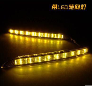 韩国起亚K2雾灯 专用LED日间行车灯 栅栏格 日行灯 带转向灯图2