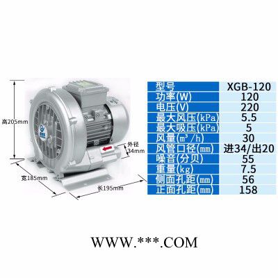 亚士霸XGB-120 亚士霸风机高压鼓风机图8
