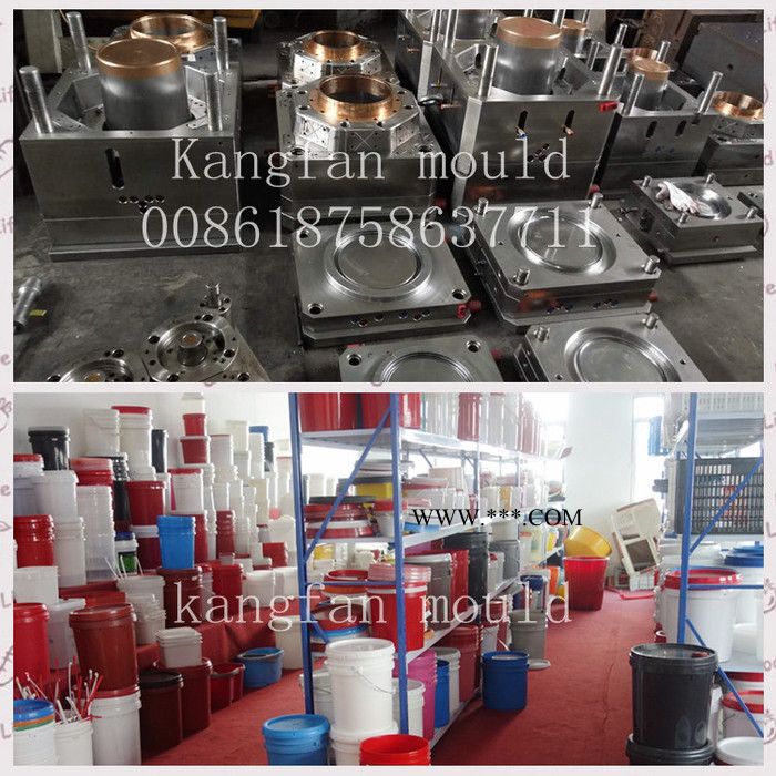 注塑机模具设计制造，油漆桶模具 润滑脂桶模具 塑料包装桶模具图3