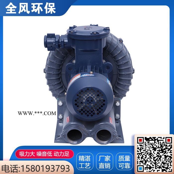 11KW防爆高压鼓风机 煤气设备用防爆环形风机 治金防爆漩涡风机 全风环保图2