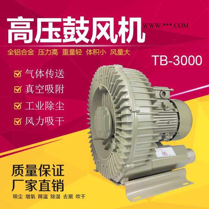 诚亿3KW 高压风机增氧机工业通风旋涡式高压鼓风机高压吸风机图4