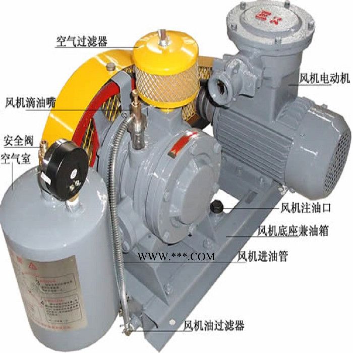 章丘绿洲直售大风量回转风机污水处理曝气专用回转式鼓风机效率高欢迎选购图3