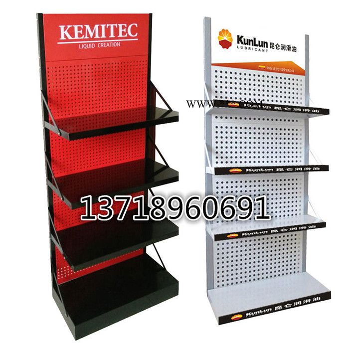 供应机油展架润滑油展示架油漆涂料货架四层油品架子可拆装机油货架图5