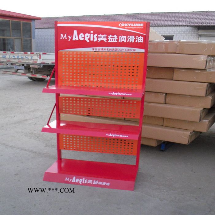 供应机油展架润滑油展示架油漆涂料货架四层油品架子可拆装机油货架图6