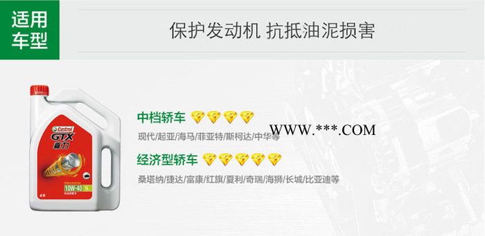 嘉实多 润滑油 嘉力机油 10w-40 4L装 SL 矿物质油 汽车润滑油图7