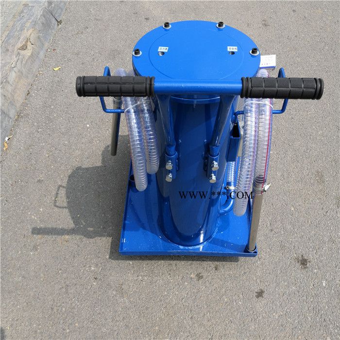 液压油过滤机 小型工业柴油废机油过滤器 手推式移动双桶滤油车图2