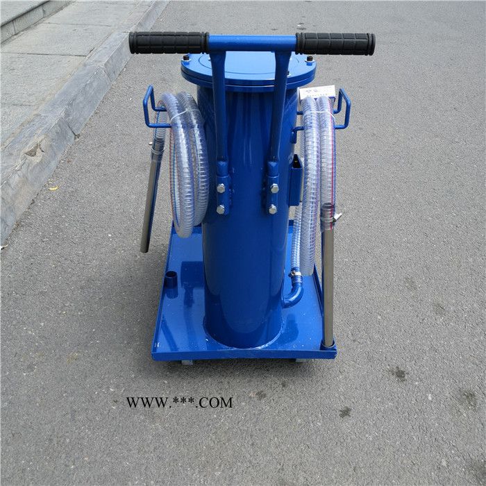 液压油过滤机 小型工业柴油废机油过滤器 手推式移动双桶滤油车图4