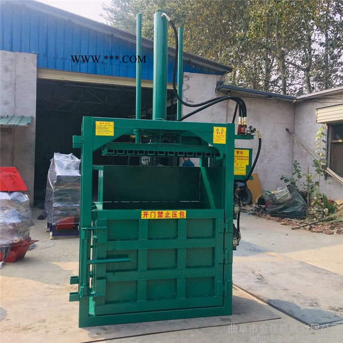 大密度减容废料打包机 金佳多功能矿泉水瓶压块机 齿轮油桶压扁机厂家图6