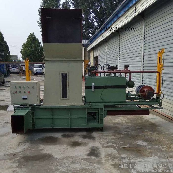 大密度减容废料打包机 金佳多功能矿泉水瓶压块机 齿轮油桶压扁机厂家图2