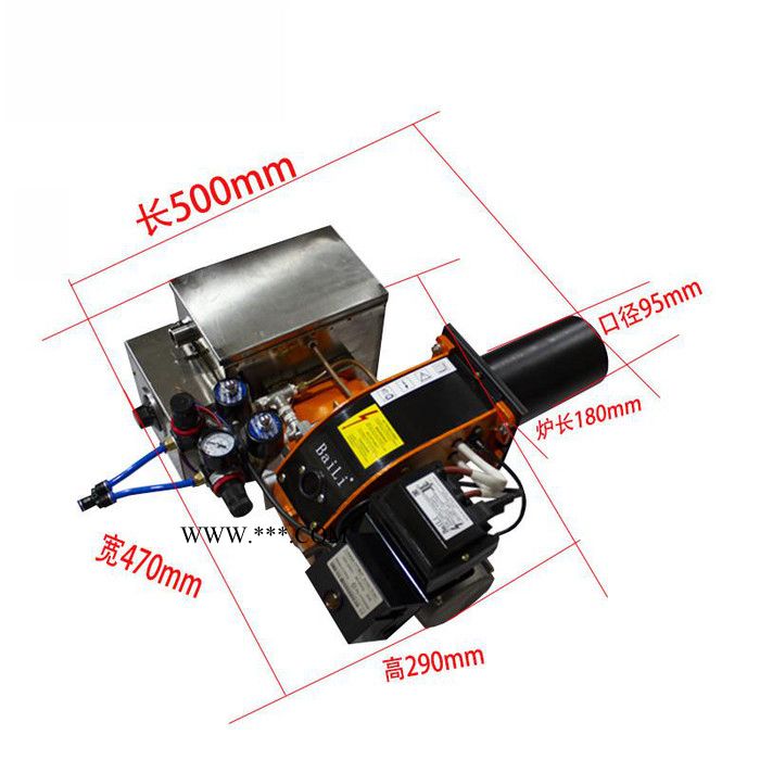 10万大卡废机油燃烧机空气雾化甲醇柴油生物调和油燃烧机 锅炉烤炉熔炼炉燃烧器图2