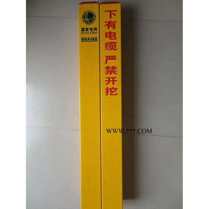 交通标志桩 玻璃钢废机油标志桩 封道施工标志桩安装图4