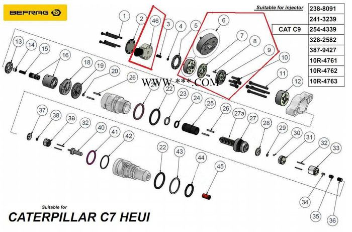 C7卡特喷油器机油控制阀图5