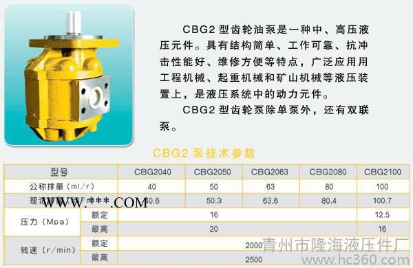 供应CBG2040型齿轮油泵