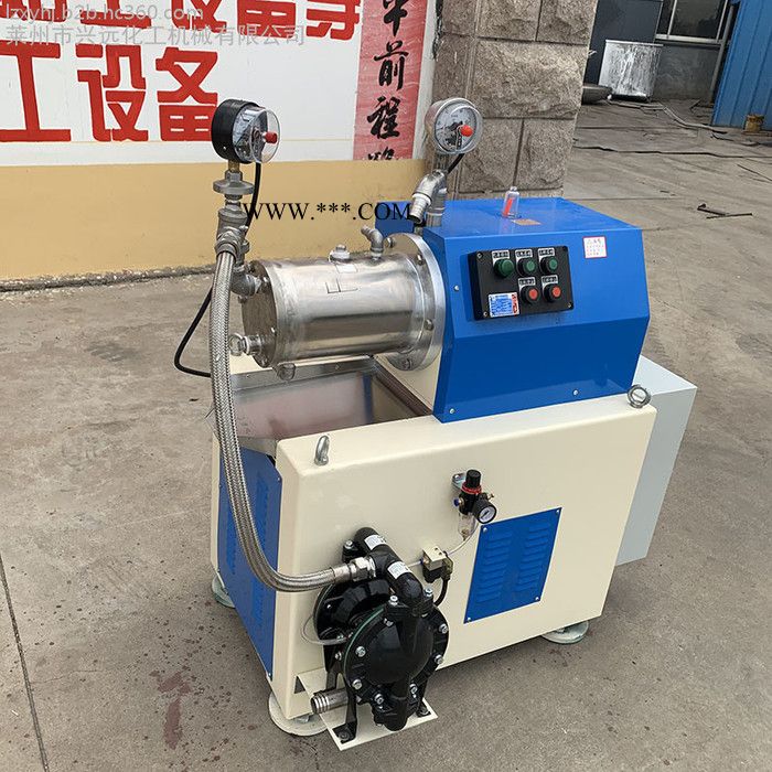 卧式砂磨机油漆/涂料/油墨/颜料/染料 小型实验室纳米卧式砂磨机图5