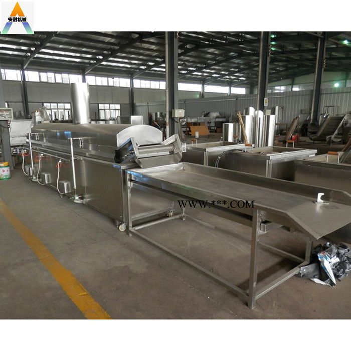 专业生产连续式春卷油炸机  外加热连续式网带式油炸机 小酥肉连续式油炸机油炸设备图8