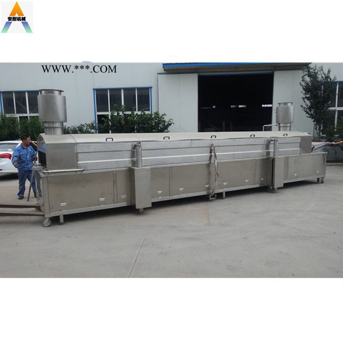 专业生产连续式春卷油炸机  外加热连续式网带式油炸机 小酥肉连续式油炸机油炸设备图6