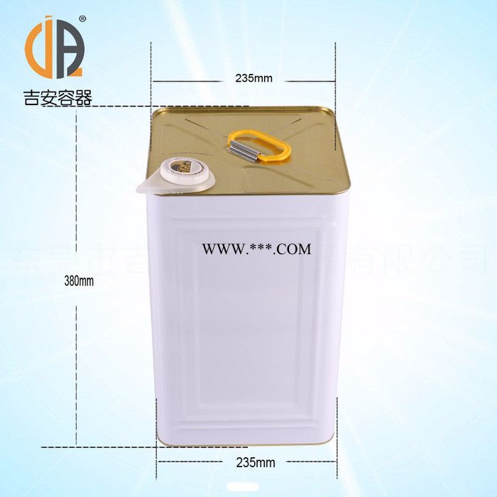 20L马口铁桶机油嘴铁桶涂漆铁桶方形铁桶20升天那水铁桶价格优惠质量保证图5