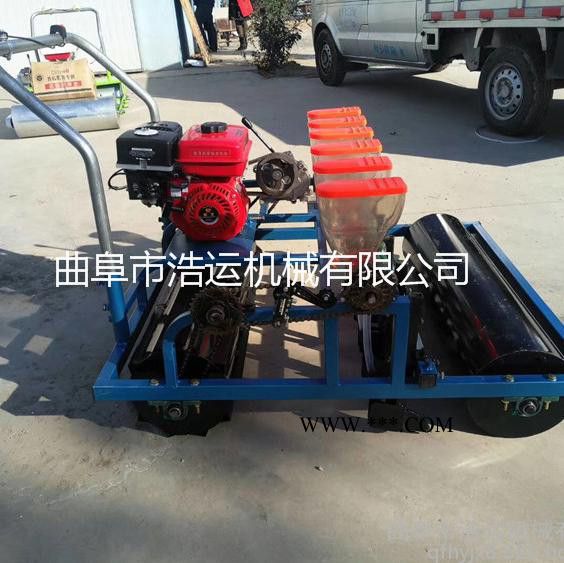 山东曲阜浩运机械多型号汽油蔬菜播种机 耐用省工高效率大棚蔬菜播种机油菜点播机图4