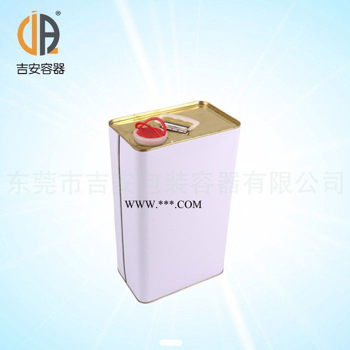 供应5L铁罐 涂白方机油嘴铁罐 金属罐油漆罐可印刷定制图2